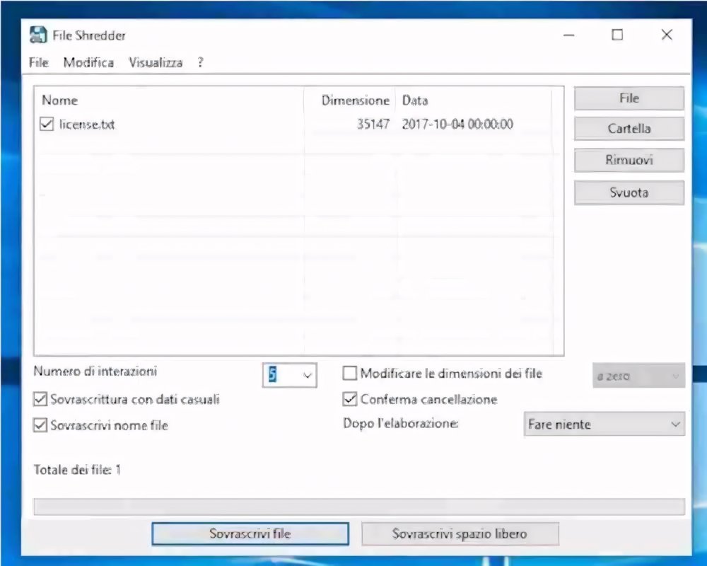 Come cancellare definitivamente un file su Windows