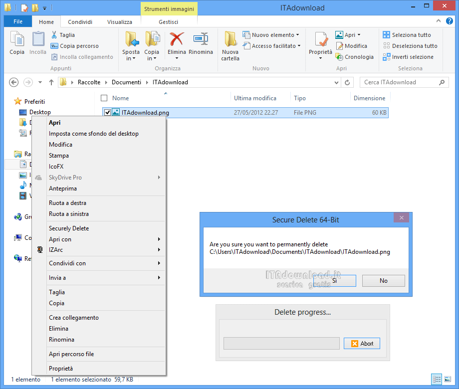 Come cancellare definitivamente un file su Windows
