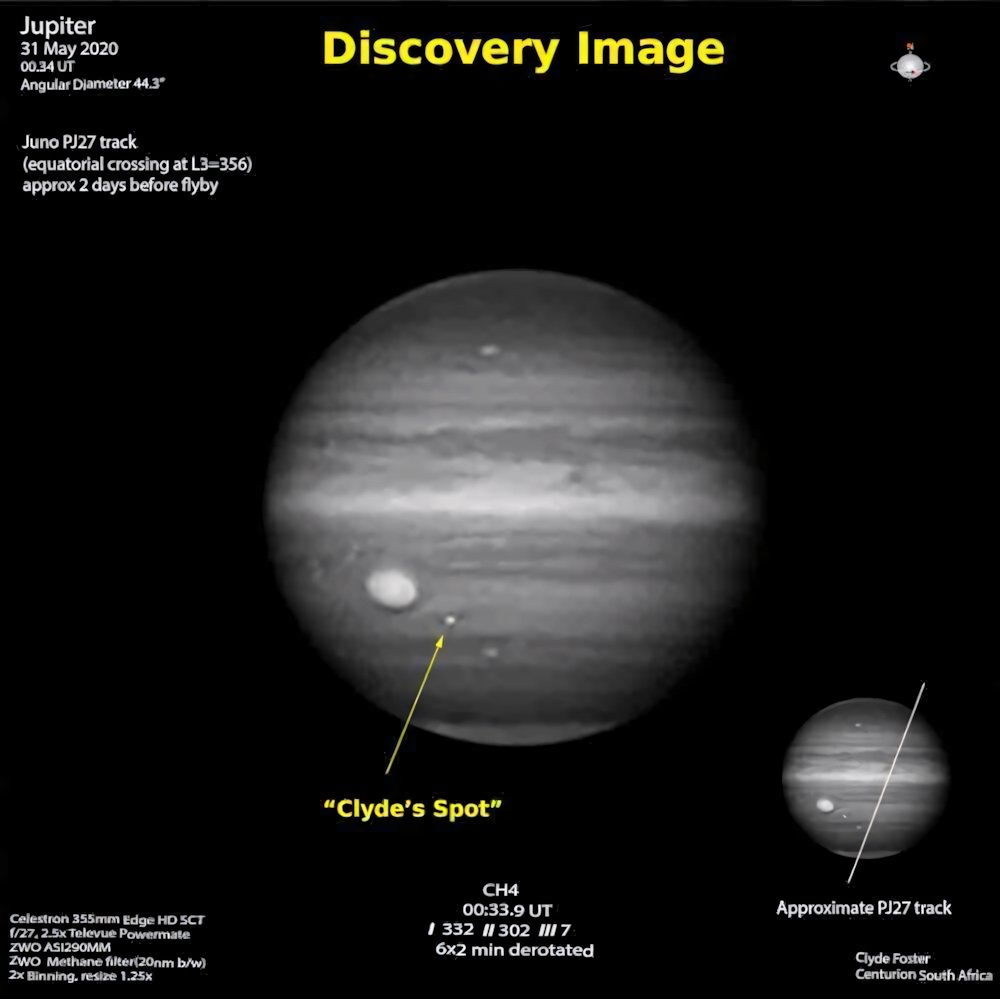 Giove: astrofilo scopre una nuova macchia