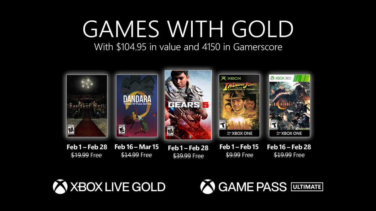 Xbox: i Games with Gold di febbraio 2021