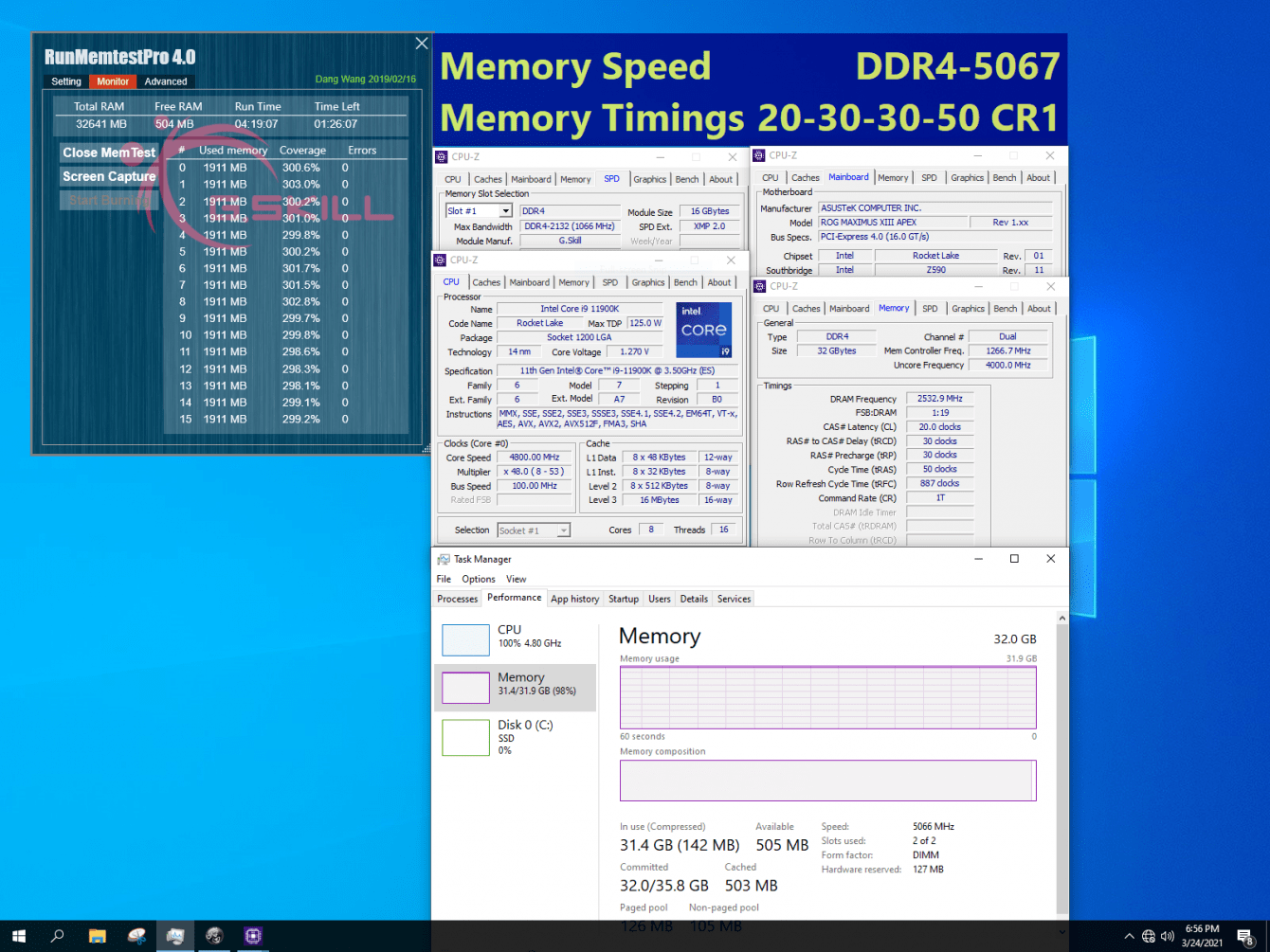 G.SKILL: nuove RAM DDR4-5333 per Intel Z590