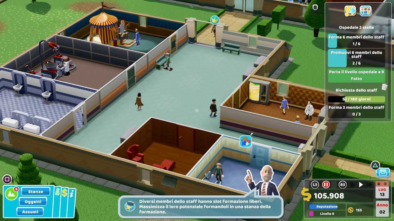 Recensione Two Point Hospital: Jumbo Edition, clown in corsia!
