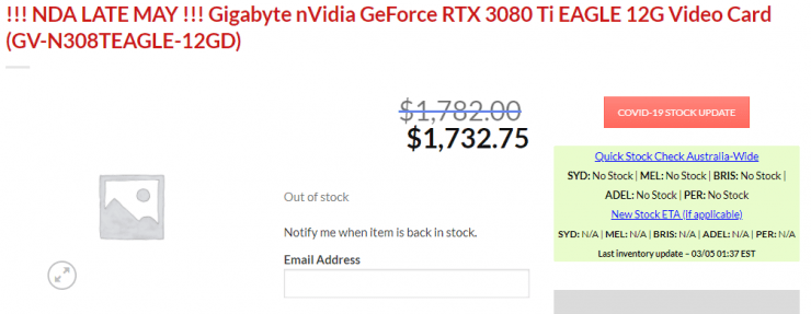 NVIDIA RTX 3080 Ti: price of the custom from 1200 to 2200 dollars