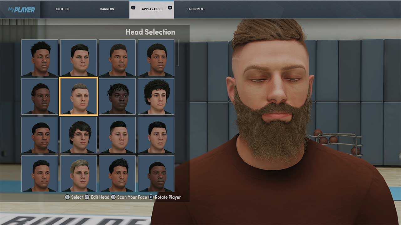 NBA 2K22: how to change face in "My Player"