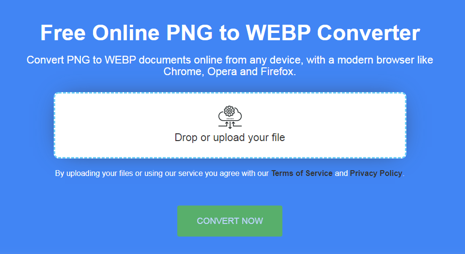 Come salvare immagini JPG o PNG in immagini WebP
