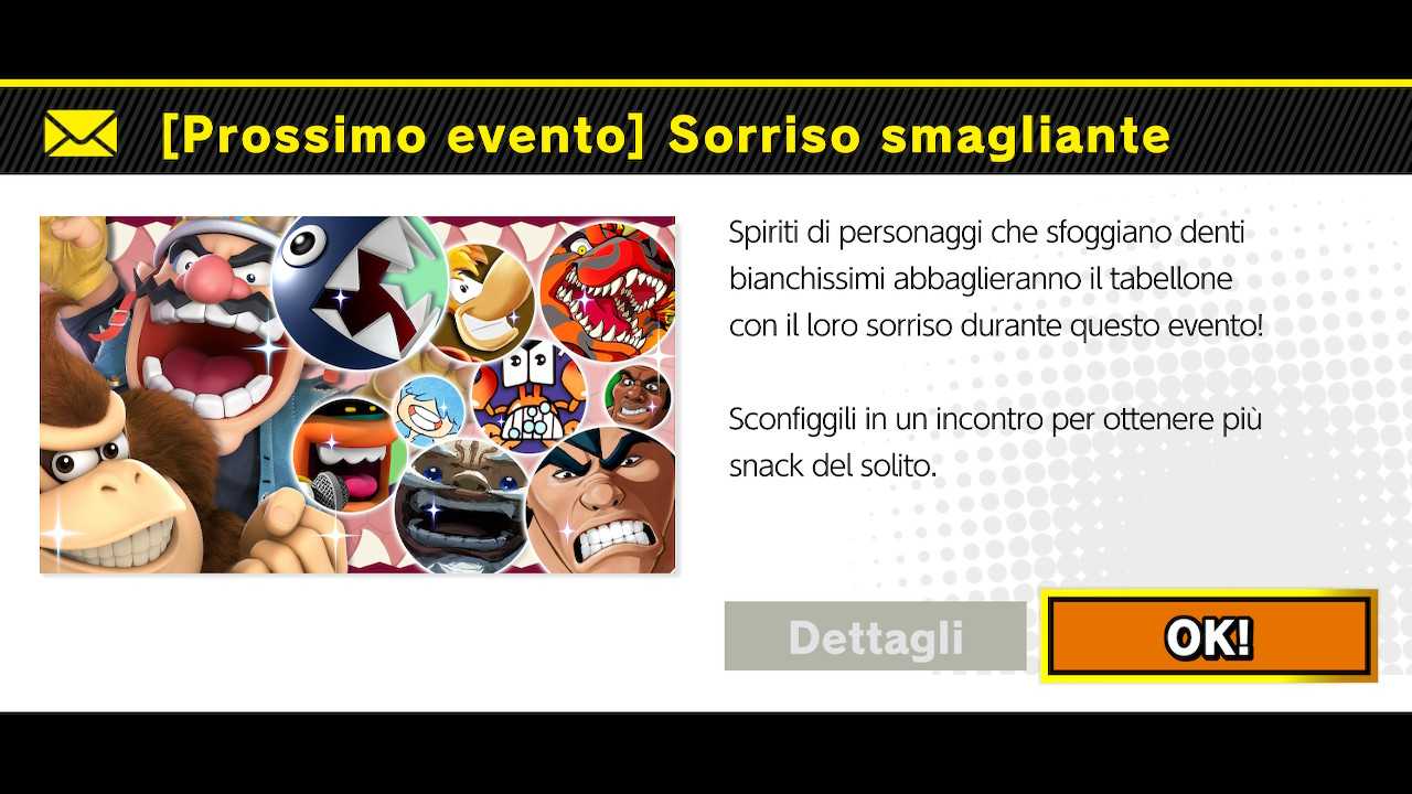 Super Smash Bros Ultimate: evento del weekend “Sorriso smagliante”
