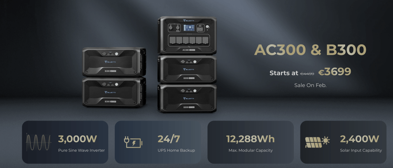 BLUETTI lancia in Europa le power station espandibili AC200MAX e AC300