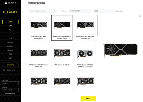 Corsair PC Builder: lo strumento online per l’assemblaggio del PC