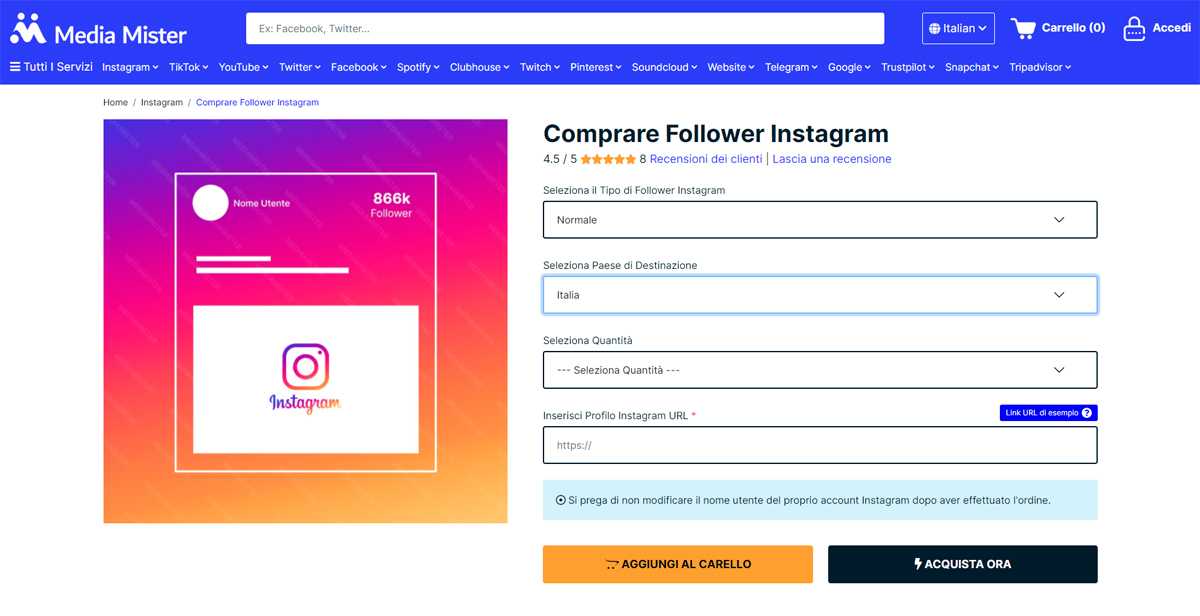 3 siti sicuri per comprare follower Instagram (reali e attivi)