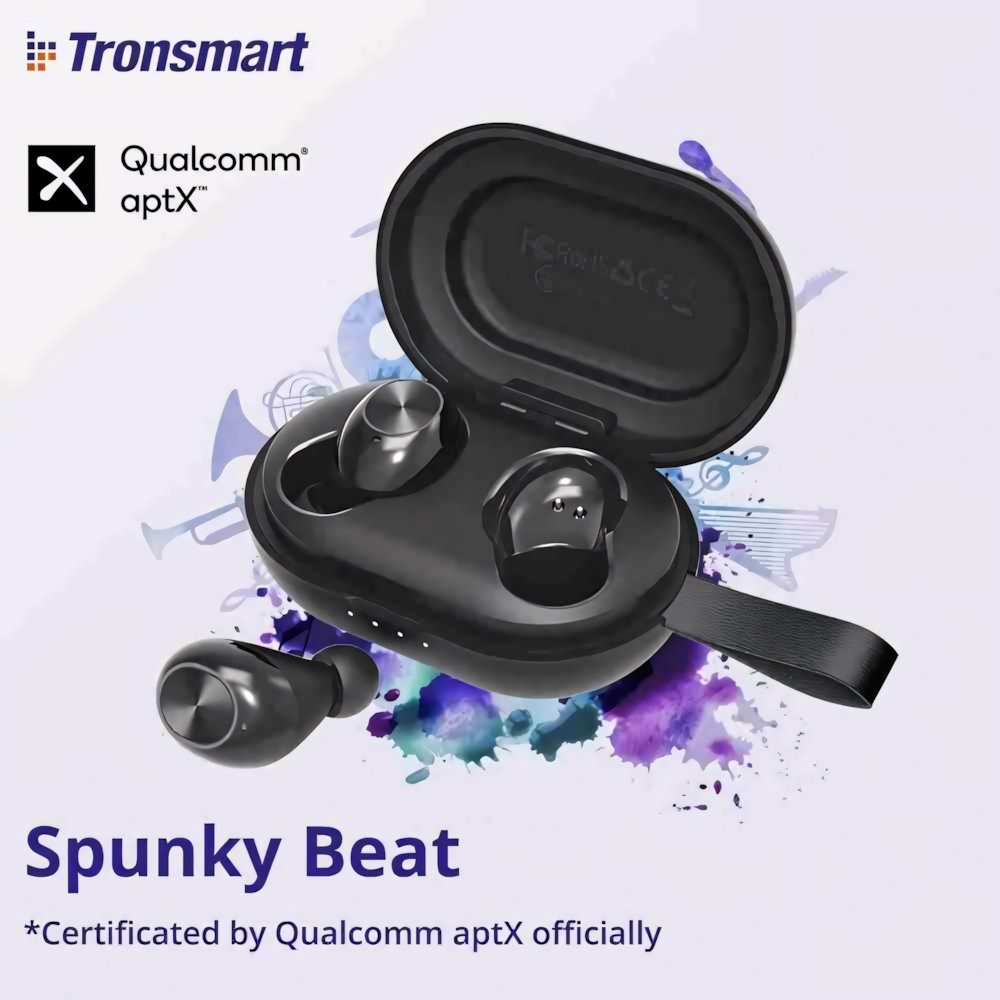 Tronsmart Spunky Beat: cuffiette Bluetooth 5.0 e protezione IPX5