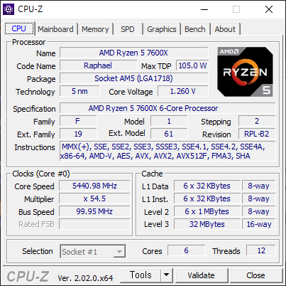 Testato su Cinebench R23 un sample di AMD Ryzen 5 7600X