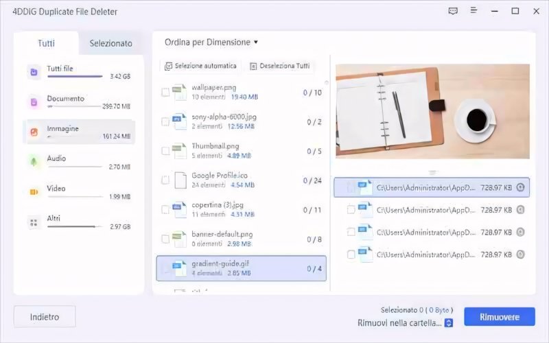 Miglior programma per trovare file doppi: 4DDiG Duplicate File Deleter