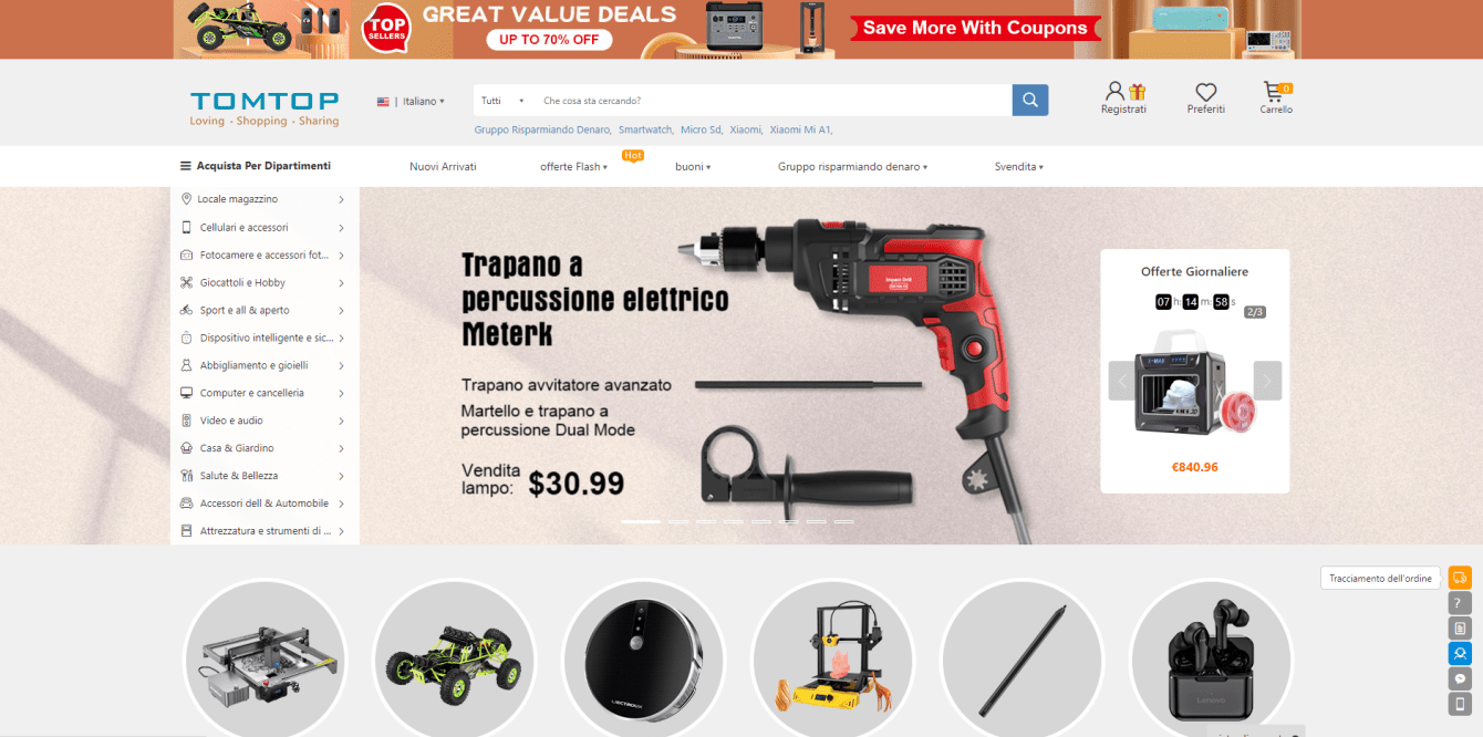 TomTop: cos'è, affidabilità e tempi di spedizione