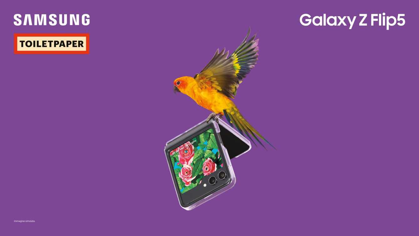 Samsung Galaxy Z Flip5: con personalizzazione TOILETPAPER