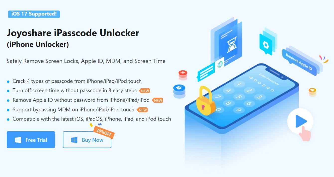 Recensione Joyoshare iPasscode Unlocker: come sbloccare l'iPhone bloccato