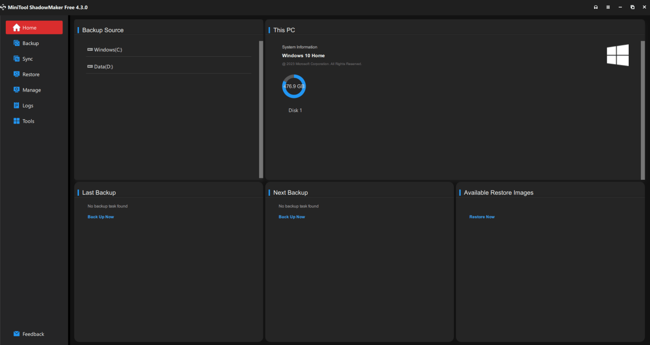 MiniTool ShadowMaker 4.3: il backup semplice e aggiornato