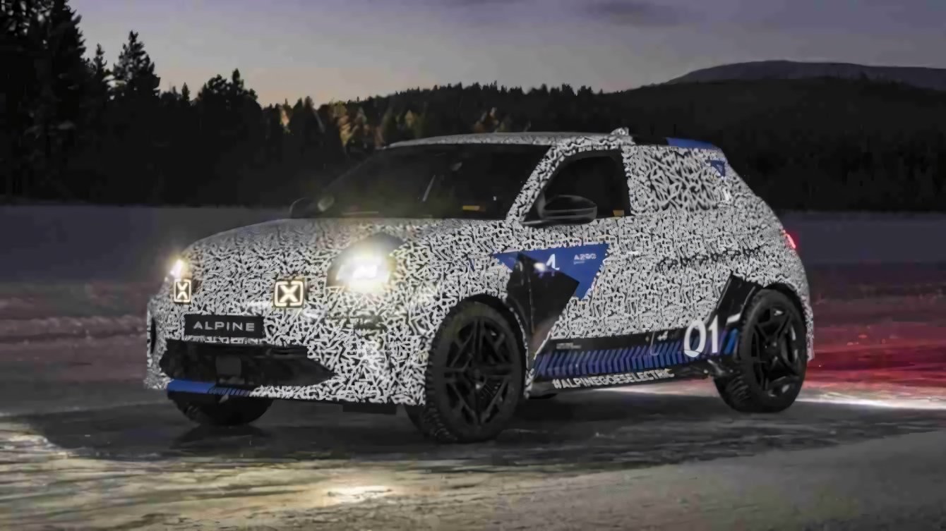 Alpine A290: la nuova sportiva elettrica si mostra nei test invernali