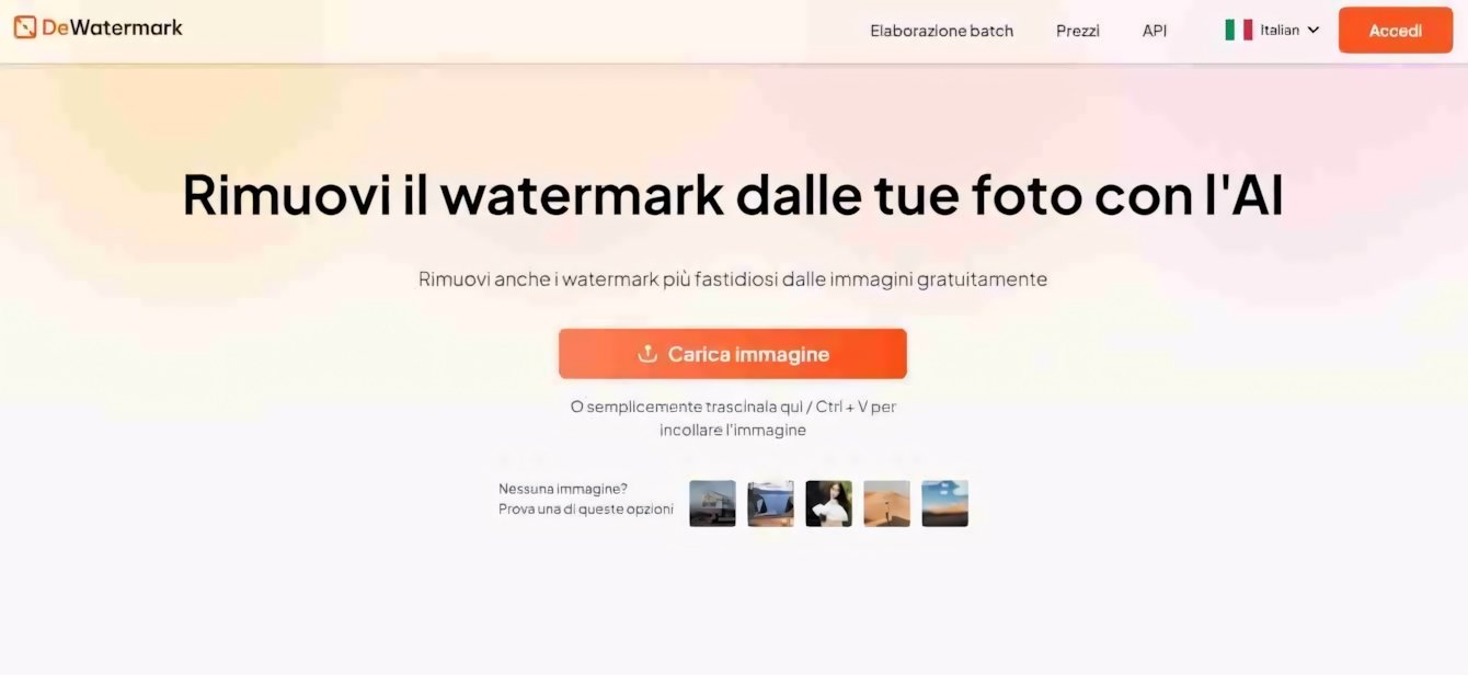Come rimuovere la filigrana dalle foto usando Dewatermark.ai