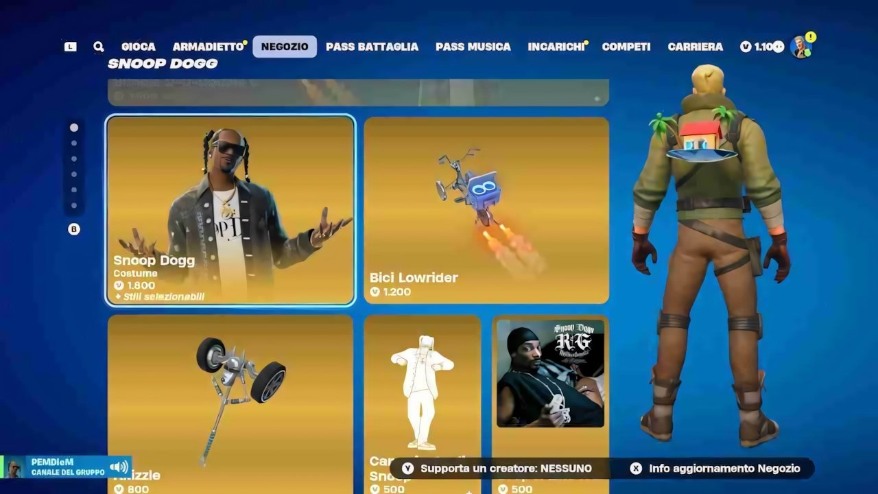 Fortnite: come ottenere la skin di Snoop Dogg
