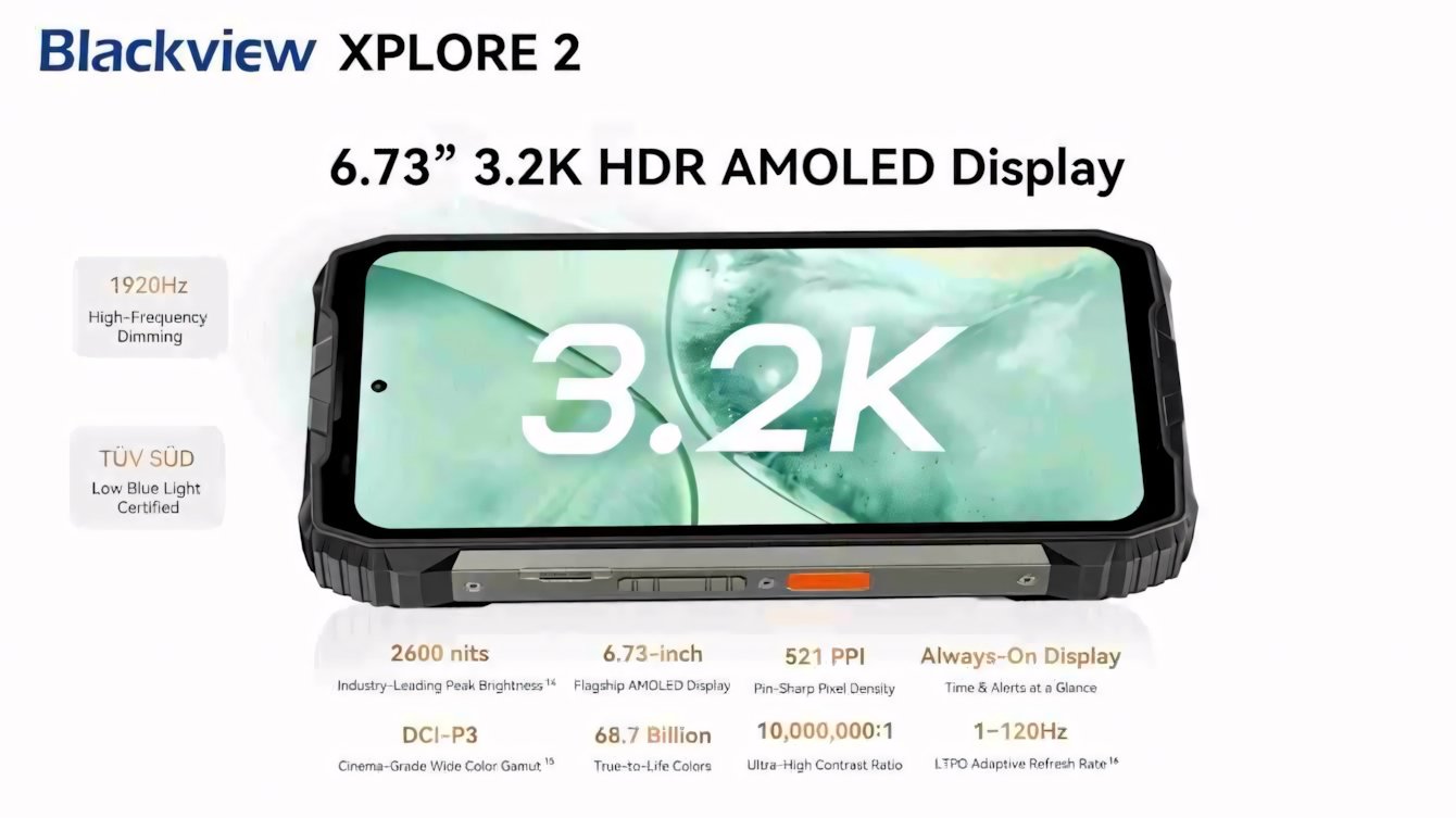 Blackview XPLORE 2: il primo rugged flagship 3.2K AMOLED 5G AI con batteria da 20.000mAh