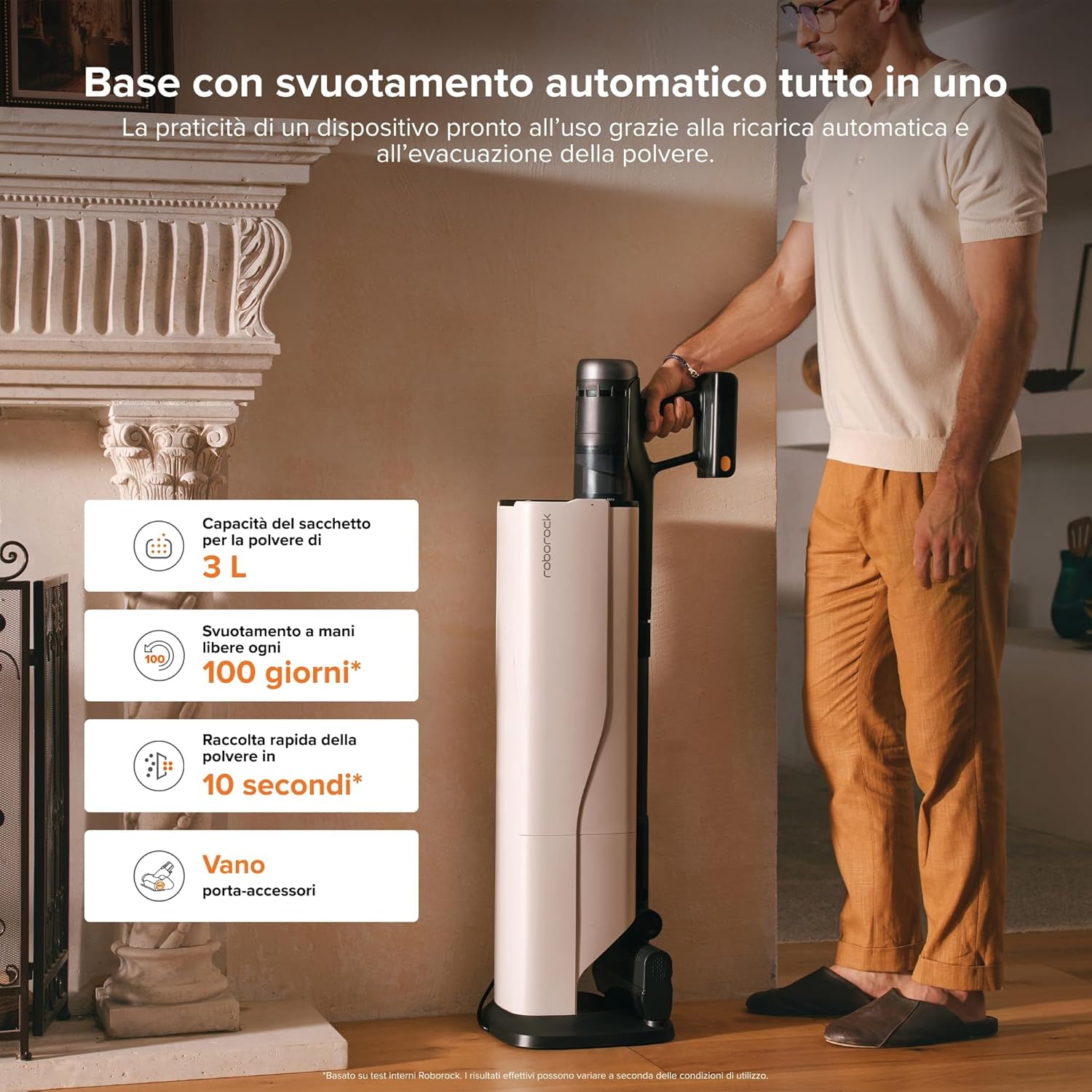 Roborock H60 Hub Ultra in offerta: aspirapolvere cordless con stazione auto-svuotante a 299€