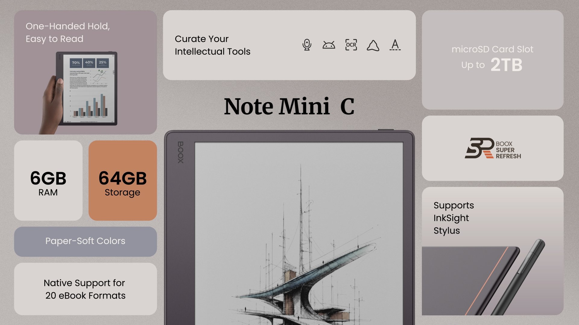 BOOX: in arrivo i nuovi Note Air6 C, Note Mini C e Palma 3
