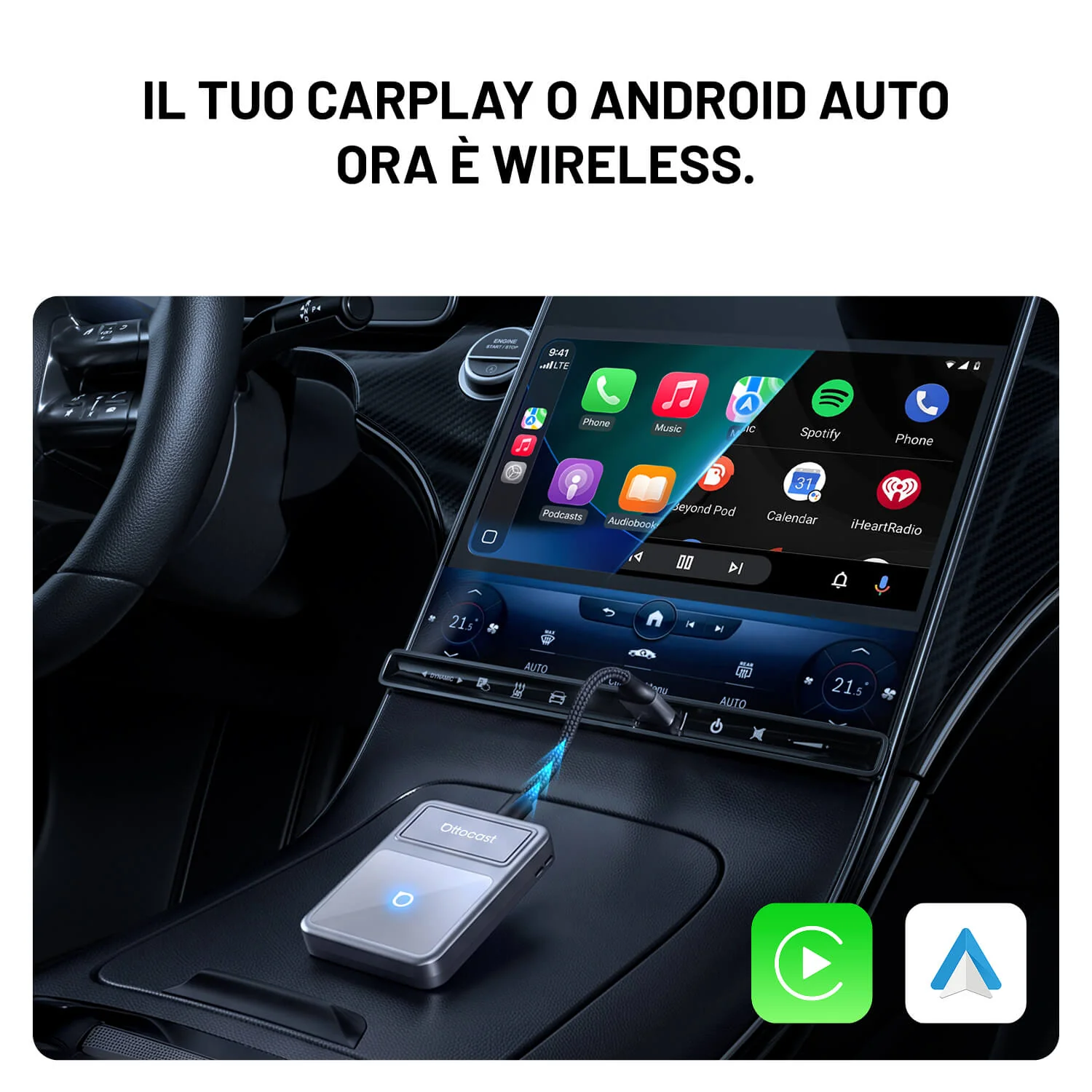 Ottocast lancia Play2Video X e U2Air Edge: CarPlay e Android Auto diventano wireless